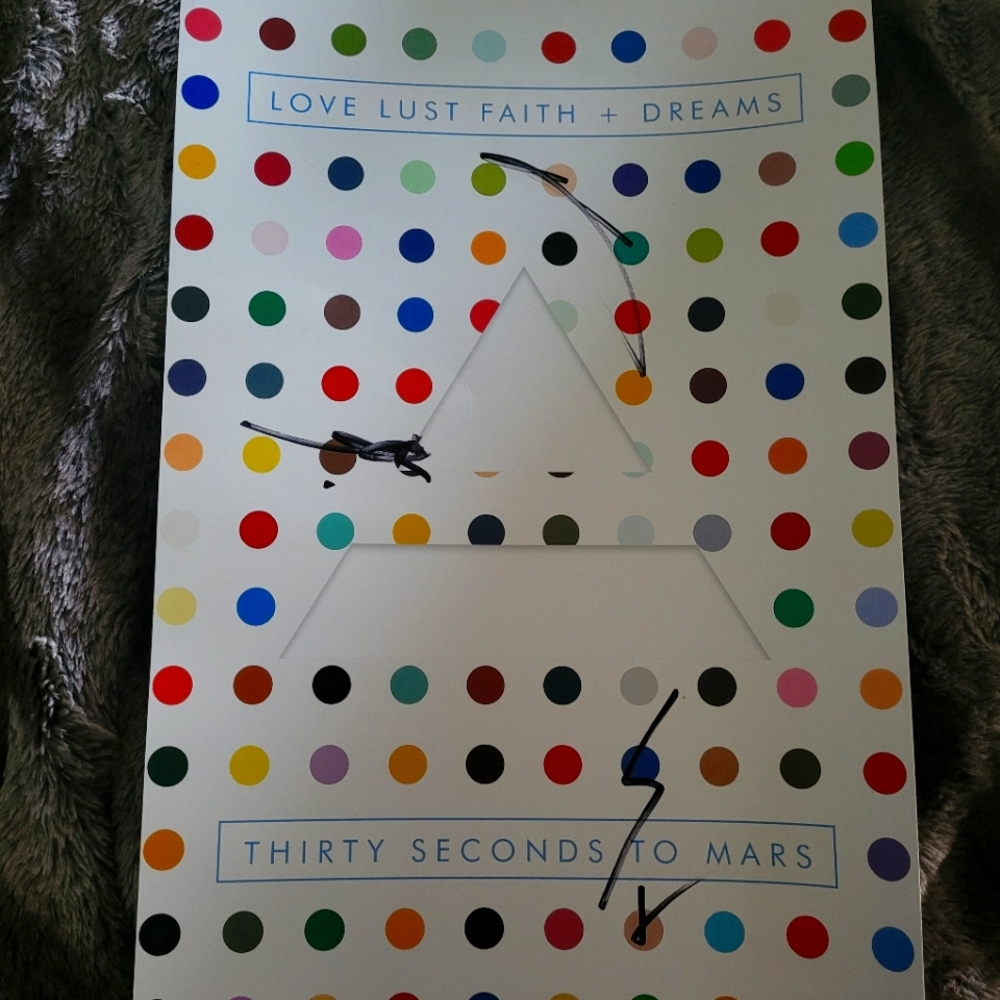 Jared leto/30 seconds to mars authentic autographs